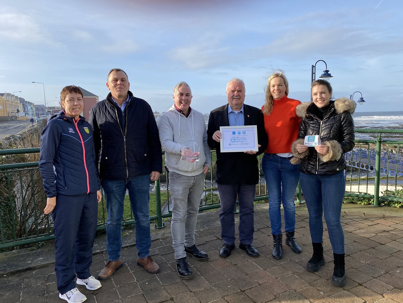 Business representatives from Bundoran with the Think Before You Flush Community of the Year award 2019.